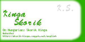 kinga skorik business card
